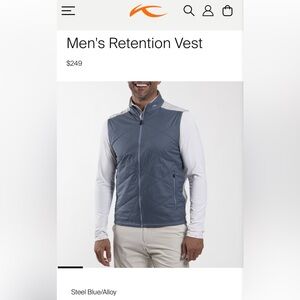 KJUS Retention Vest Men’s XL 54 Light Soft Stretch Insulated W Golf Logo $249